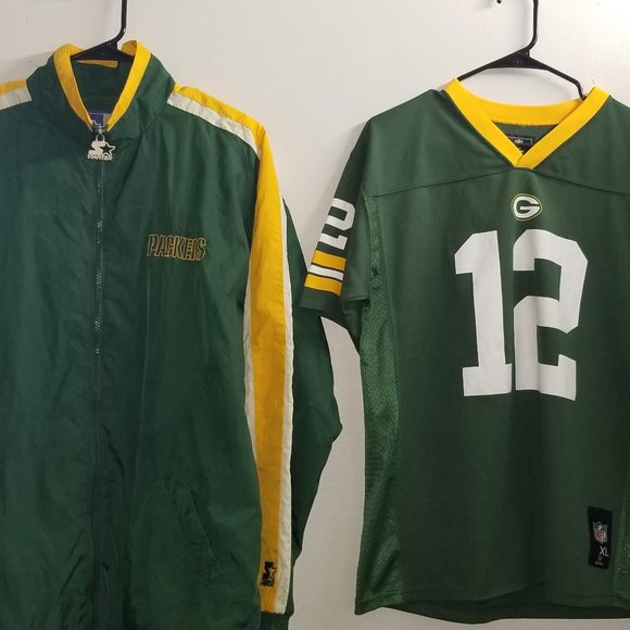 Aaron Rodgers Green bay NFL team apparel youth wind breaker